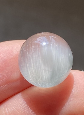 天然水晶顺发蓝兔毛吊坠圆珠DIY兔毛单珠饰品项链12.5mm一物一图