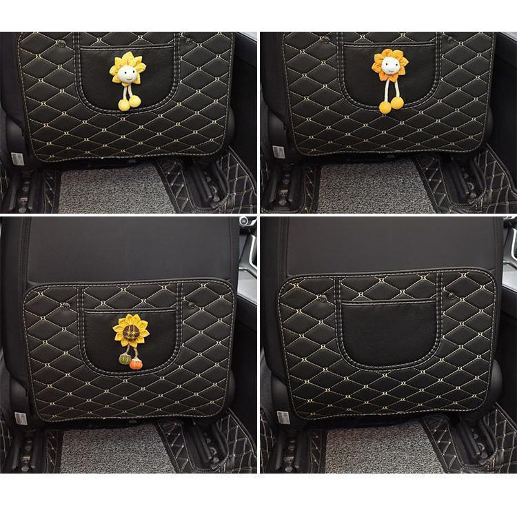 汽车座椅防踢垫后排后背收纳卡通皮革保护垫车内椅背防脏防踢磨垫,淘宝优惠券,粉丝福利购,淘宝优惠卷