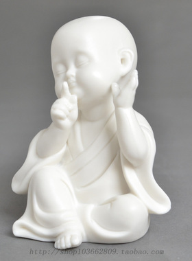 不说和尚陶瓷娃娃汽车小沙弥