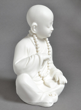 小沙弥摆件陶瓷人物雕塑艺术品