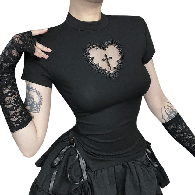 ເສື້ອຍືດສັ້ນແບບ gothic ຊ້ໍາ subculture tutu