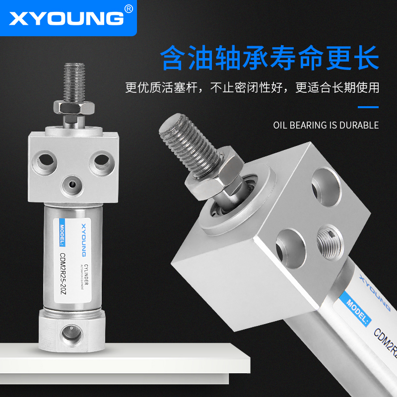 底面安装型不锈钢迷你气缸CDM2RA25-50方头迷你气缸CDM2RB25-75 - 图1