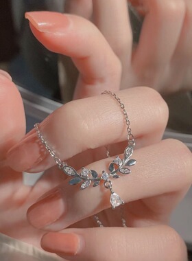 麦穗月桂女神项链女锁骨链