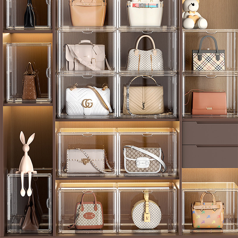 包包收纳神器家用亚克力透明展示柜密封置物架展示盒储物柜防尘罩,淘宝优惠券,粉丝福利购,淘宝优惠卷