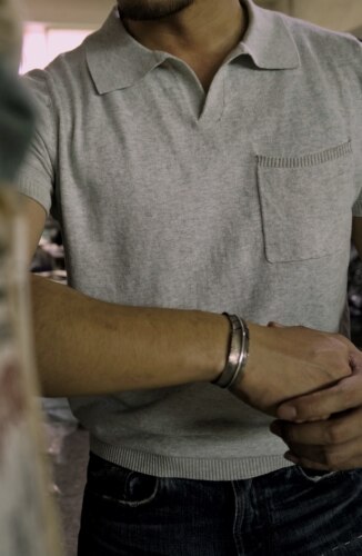 柴米意式马球Polo衫knit shirt美式复古纯棉针织T恤阿美咔叽夏季 - 图2