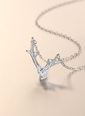 山有木兮磁吸情侣项链男女一对小众设计爱心可拼接相吸吊坠锁骨链