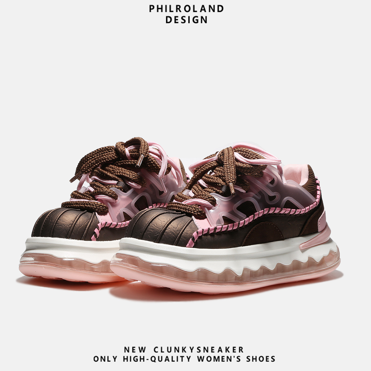 【粉黛玲珑】小众编织贝壳头面包鞋女2026春季全掌气垫厚底休闲鞋,淘宝优惠券,粉丝福利购,淘宝优惠卷