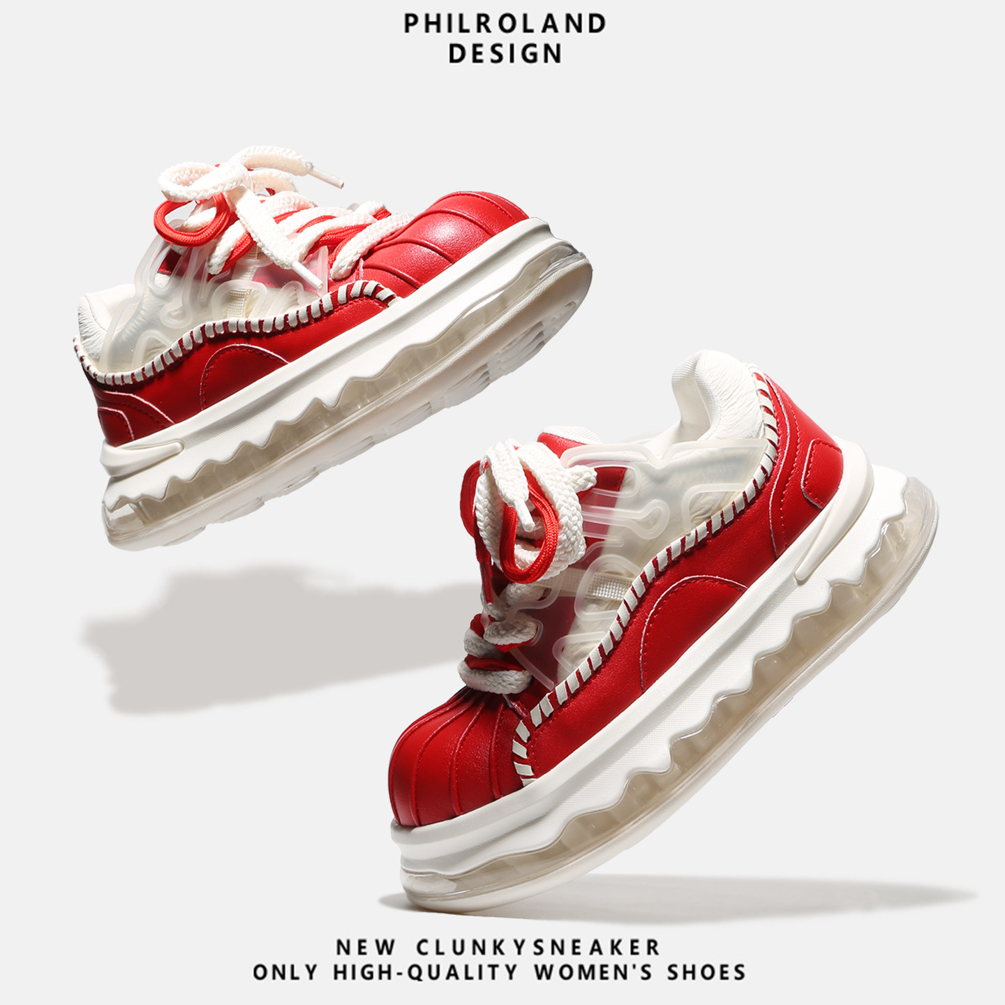 【粉黛玲珑】小众编织贝壳头面包鞋女2026春季全掌气垫厚底休闲鞋,淘宝优惠券,粉丝福利购,淘宝优惠卷