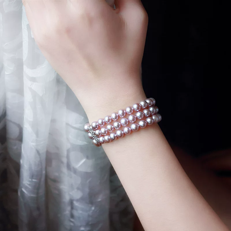 润和 Jewelry, purple bracelet pearl, chain, 7.5mm