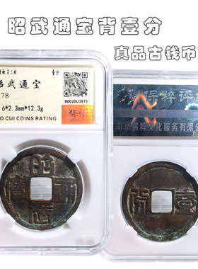 保粹评级昭武通宝背壹分美品