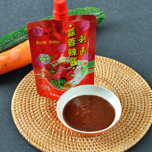 天津利民蒜蓉辣酱烤肉酱125克1袋烧烤炖鱼味道鲜美老品牌老味道 - 图2