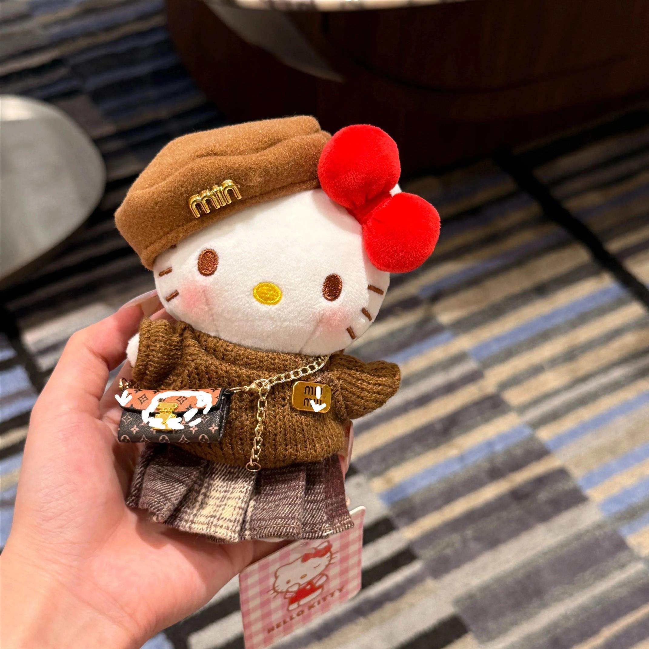 日本正版miu系kitty KT手提包女可爱迷你包玩偶包挂件钥匙扣挂饰,淘宝优惠券,粉丝福利购,淘宝优惠卷