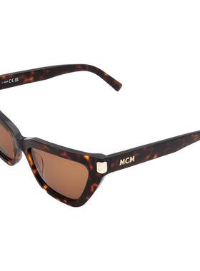代购MCM女士太阳镜防紫外线棕色镜片遮光清晰视野猫眼型色
