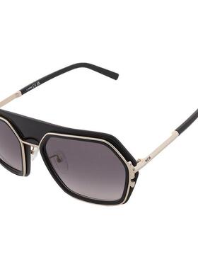 代购MCM女士太阳镜防紫外线遮光抗强光清晰视野几何框金属框