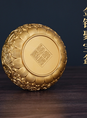 黄铜金钱聚宝盆开业送礼摆件