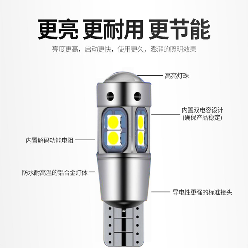 适用于比亚迪F3S6S7L3速锐f0f6思锐G5G6超亮LED示宽灯前行车灯T10 - 图0