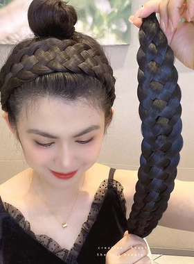 假发发箍麻花辫女手工鱼骨