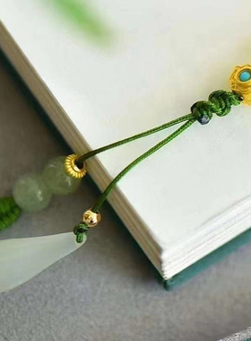 天然渐变色晴水青海料和田玉手链