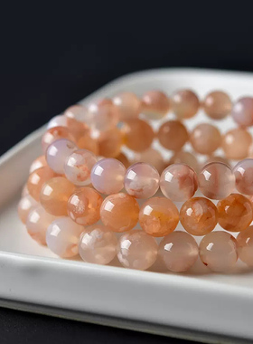 中国风天然樱花玛瑙手串