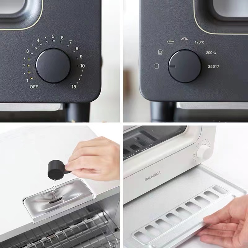 日本BALMUDA K01h巴慕达烤箱新款家用小型复古智能蒸汽迷你烤面包-图0