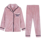 Зимняя коралловая бархатная демисезонная фланелевая пижама, зимний удерживающий тепло комплект, увеличенная толщина, большой размер