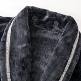 Мужской демисезонный коралловый бархатный длинный фланелевый банный халат для влюбленных, утепленная зимняя пижама