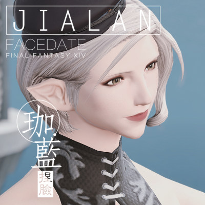 珈蓝 Ff14最终幻想14捏脸数据脸型精灵族女精 薄雾 虎窝淘
