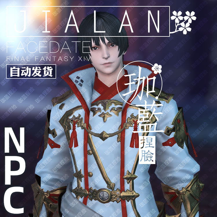 【珈蓝】最终幻想14 ff14捏脸数据脸型人类人族人男 NPC【朝阳】-图3