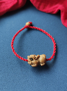 桃木儿童男女款手编红绳手链