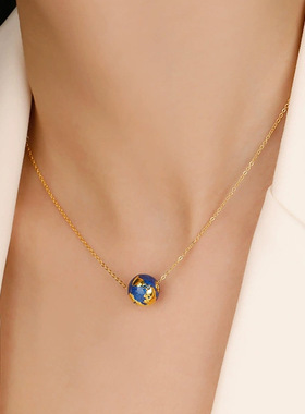 沙金保色八大行星珐琅转运珠5D手链串珠项链吊坠通孔DIY配件饰品