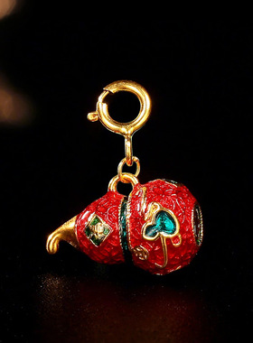 保色沙金手链小滴溜系列仿黄金四面佛葫芦项链吊坠爱心手串挂坠