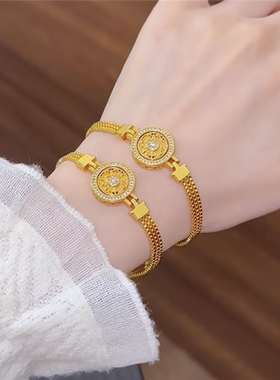 八方来财旋转八宝罗盘手表手链女