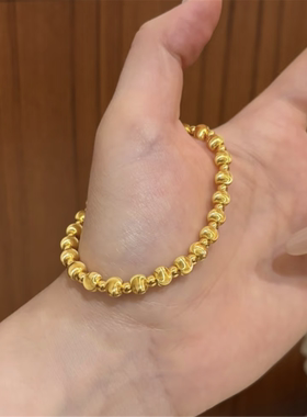 镭射超闪猫眼珠弹力绳手串女