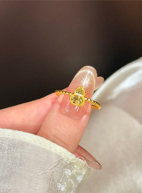 璀璨爆闪鱼鳞碎碎冰小葫芦戒指女
