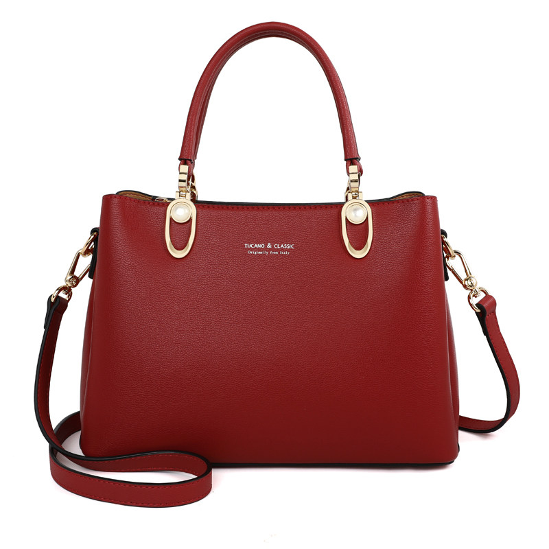 啄木鸟2019新款中年妈妈包潮手提包 腾胜箱包女士包袋