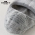 Vớ CARAMELLA cho nam mùa xuân và mùa hè vớ màu xanh xám thể thao vô hình chống trượt nông miệng vớ cotton xu hướng thấp để giúp vớ - Vớ hàng tuần