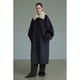 UNSPOKEN long detachable collar wool coat