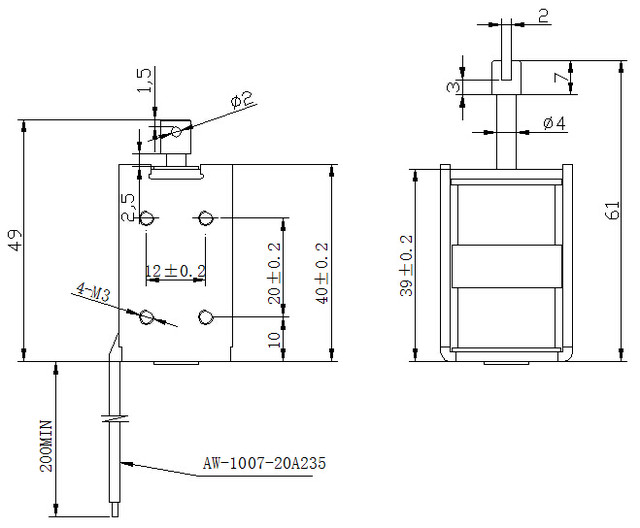 Bidirectional self-held electromagnet pulse push-pull
