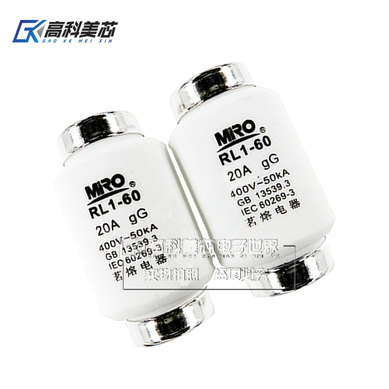 高科美芯云野螺旋式熔断器RL1-60 20A25A30A35A40A60A陶瓷保险丝 - 图2