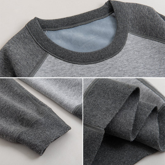 贴身领域保暖内衣男加厚加绒青少年男士保暖衣服套装冬季可外穿