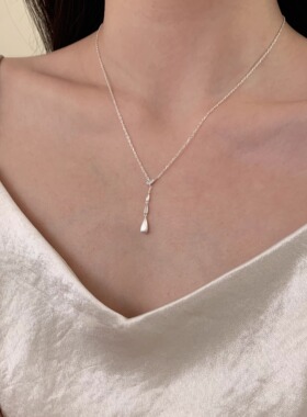 月亮的海一串水滴闪钻项链女轻奢小众锁骨高级感精致ins气质饰品