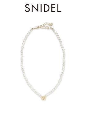 SNIDEL秋冬款时髦百搭仿珍珠金属项链气质锁骨链SWGA244671