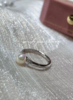 日本Akoya海水珍珠极强光925纯银