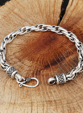 富贵鹿经典男士6mm925麻花泰银