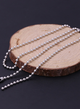 富贵鹿925银吊坠佛珠链