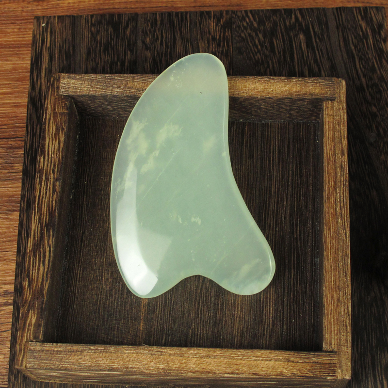 天然岫玉板经络刮脸板拨筋板脸部面部腿部背部美容岫岩玉棒按摩片 - 图2