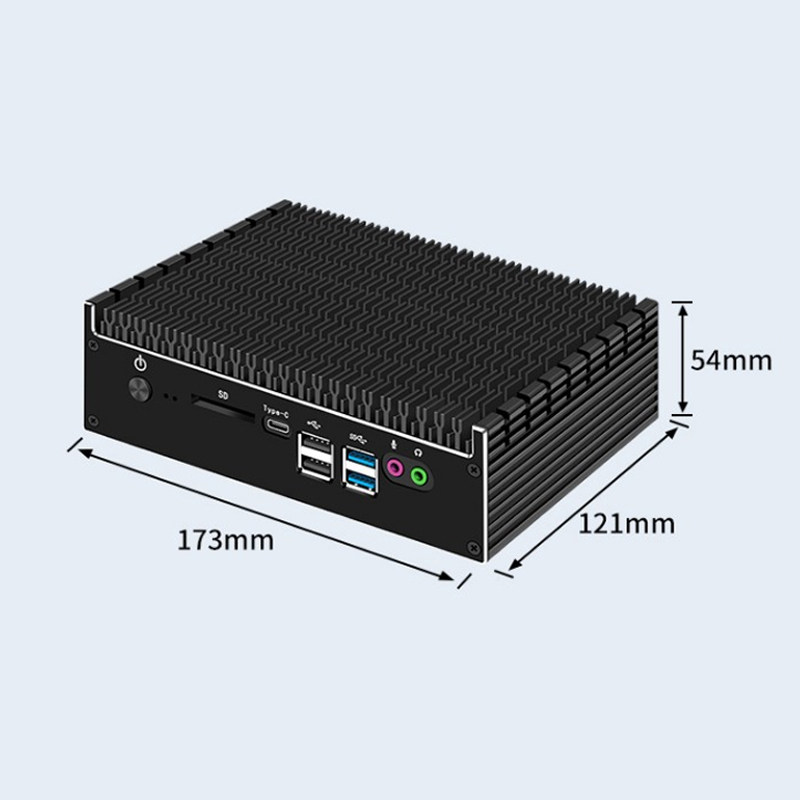 倍控I7-10510U铝合金金属迷你主机酷睿十代i7高配置双网卡高端台式一体机多功能机箱