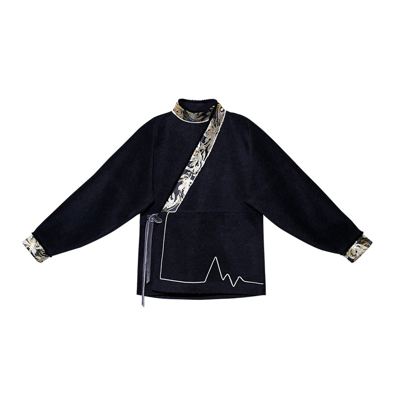 花间心律 清水溪改良国风晋制汉服女羊毛外套秋冬加绒阔腿裤日常,淘宝优惠券,粉丝福利购,淘宝优惠卷