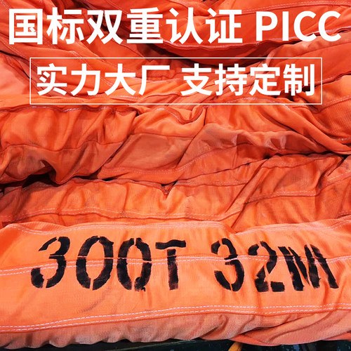 国标起重工具圆形吊装带涤纶吊装带软性吊装带大吨位柔性吊带吊绳 - 图1
