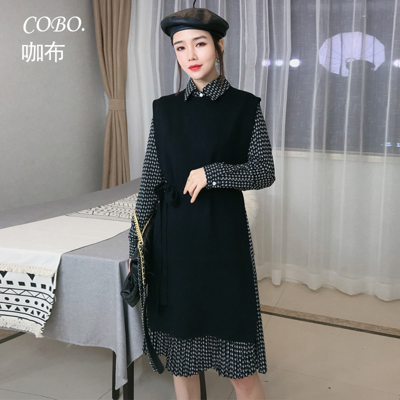 咖布高阶叠搭!超美车厘子红针织衫 咖布服饰连衣裙